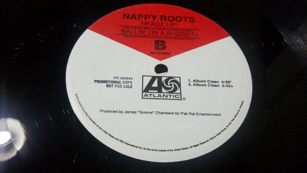 Nappy Roots : Headz Up / Ballin' On A Budget (12", Promo)