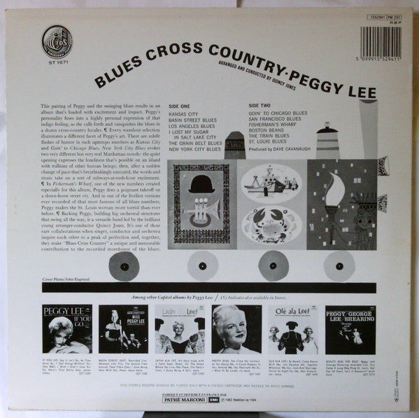 Peggy Lee : Blues Cross Country (LP, Album, RE)