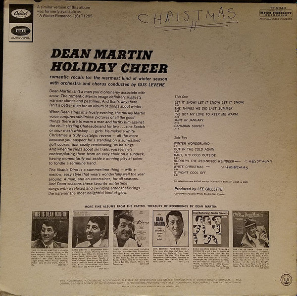 Dean Martin : Holiday Cheer (LP, Album, Mono, RE, Scr)