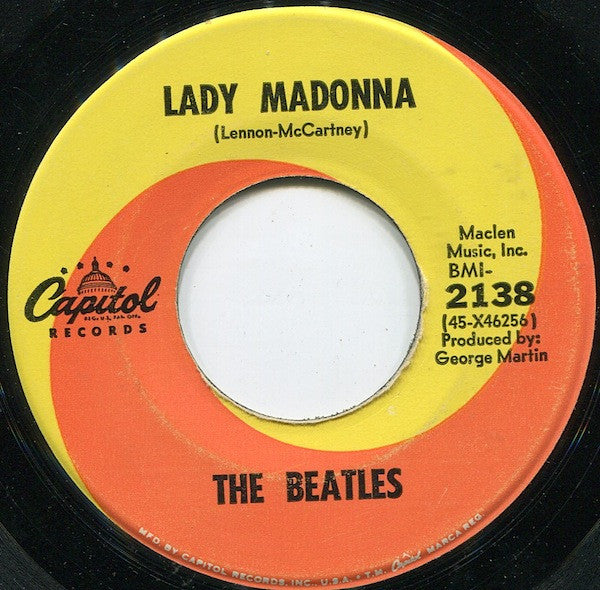 The Beatles : Lady Madonna (7", Single, Scr)