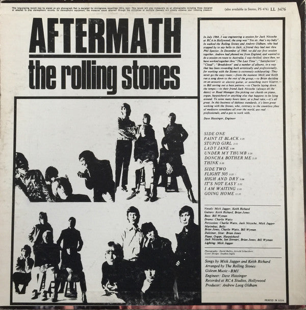 The Rolling Stones : Aftermath (LP, Album, Mono, All)