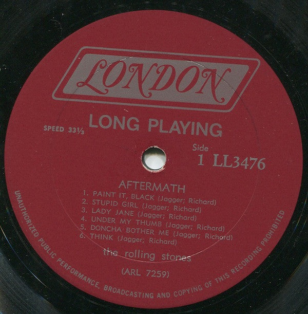 The Rolling Stones : Aftermath (LP, Album, Mono, All)