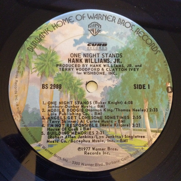 Hank Williams, Jr.* : One Night Stands (LP, Album, Pit)