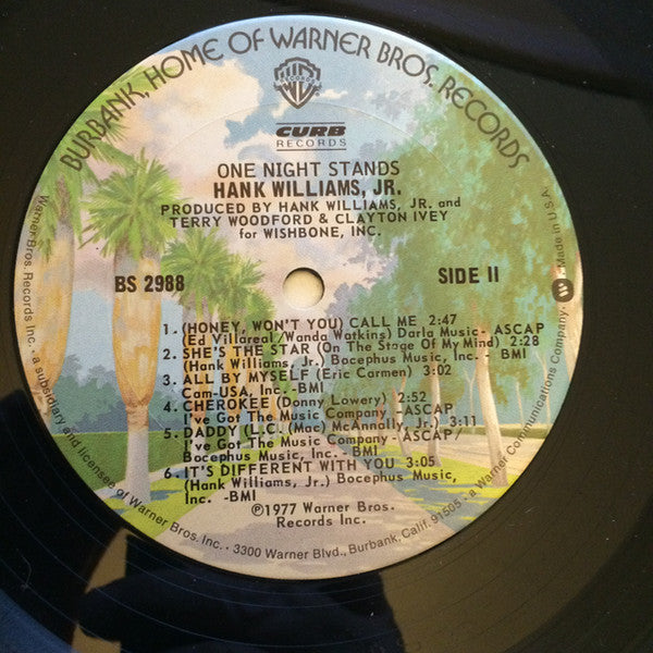 Hank Williams, Jr.* : One Night Stands (LP, Album, Pit)