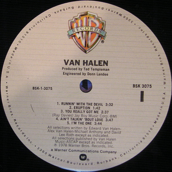 Van Halen : Van Halen (LP, Album, Club, RP)