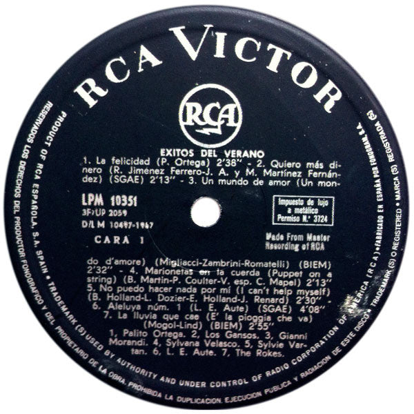 Various : Exitos Del Verano (LP, Comp)