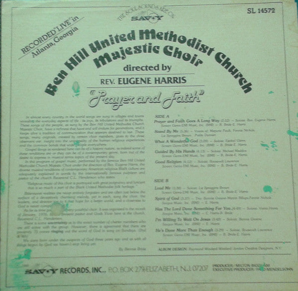 Ben Hill United Methodist Majestic Choir : Prayer And Faith (LP)