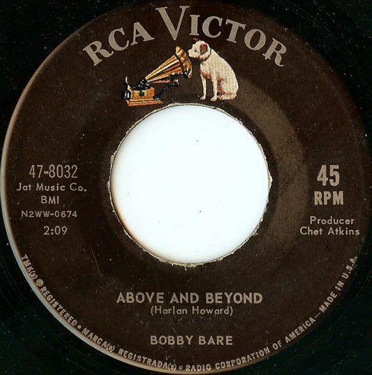 Bobby Bare : Above And Beyond (7", Single, Ind)