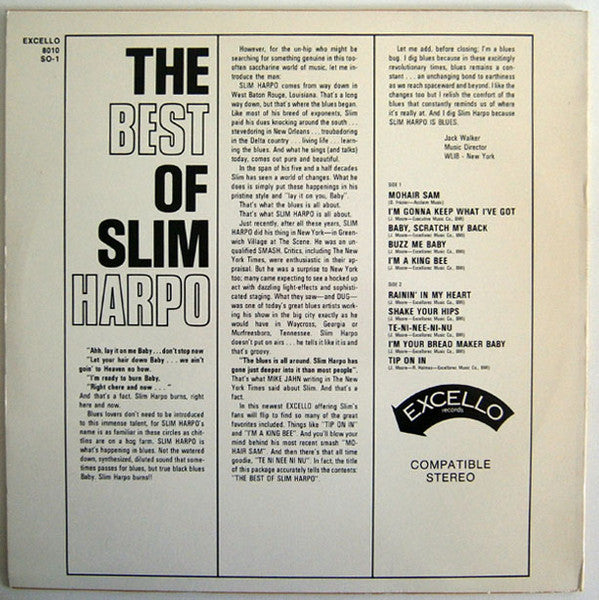 Slim Harpo : The Best Of Slim Harpo (LP, Comp, RE)