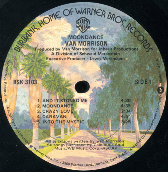 Van Morrison : Moondance (LP, Album, RE, Gol)