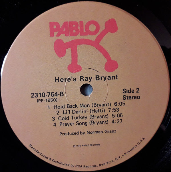 Ray Bryant : Here's Ray Bryant (LP, Album, Ind)