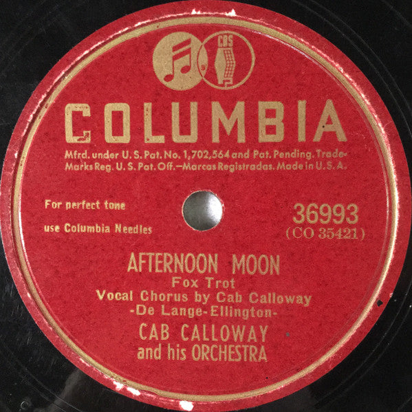 Cab Calloway And His Orchestra : A Blue Serge Suit With A Belt In The Back / Afternoon Moon (Shellac, 10", Bri)