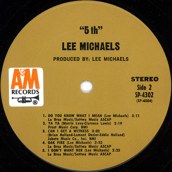 Lee Michaels : 5th (LP, Album, Pit)