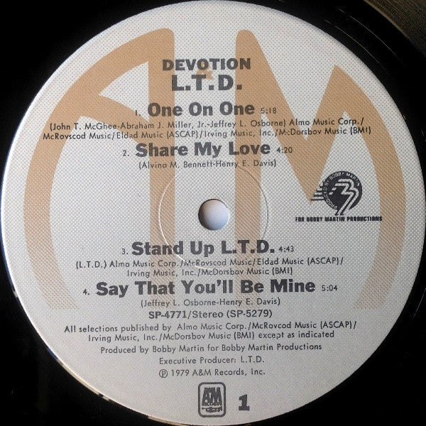 L.T.D. : Devotion (LP, Album, RCA)