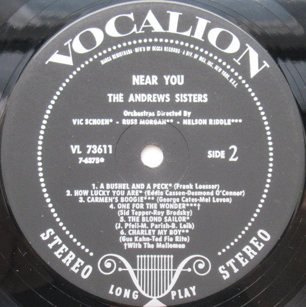The Andrews Sisters : Near You... (LP, Comp)