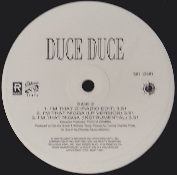 Duce Duce : Twisting Dank / I'm That G / I'm That Nigga (12")