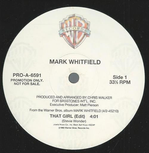 Mark Whitfield : That Girl (12", Single, Promo)