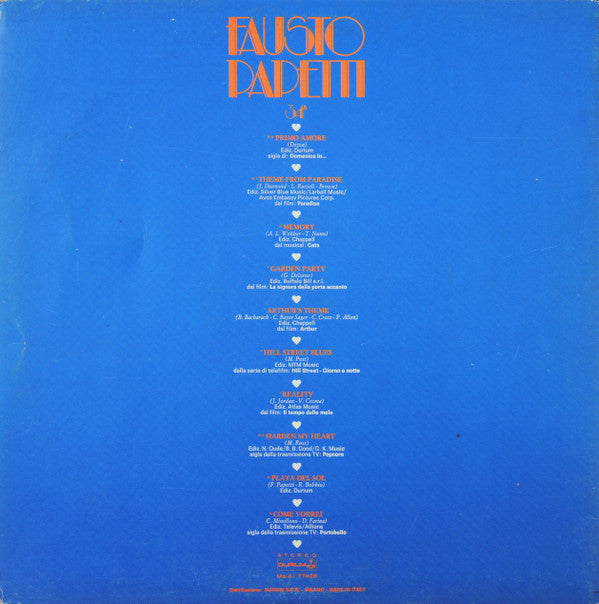Fausto Papetti : 34a (LP, Album, Gat)