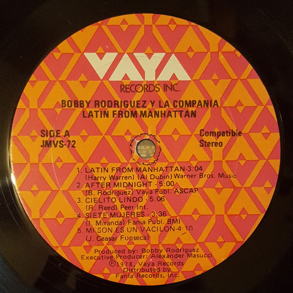 Bobby Rodríguez Y La Compañia : Latin From Manhattan (LP, Album)