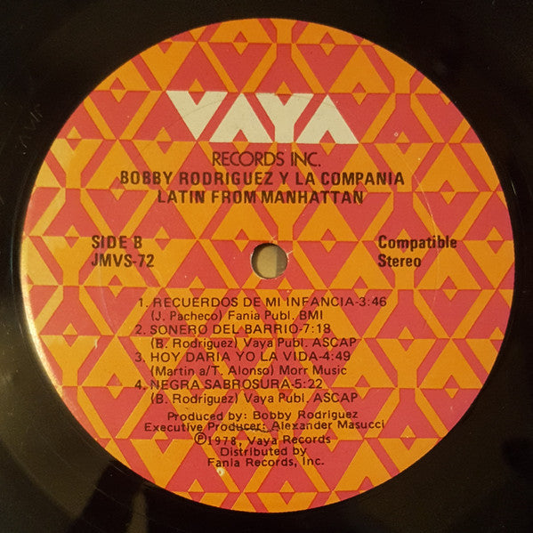 Bobby Rodríguez Y La Compañia : Latin From Manhattan (LP, Album)