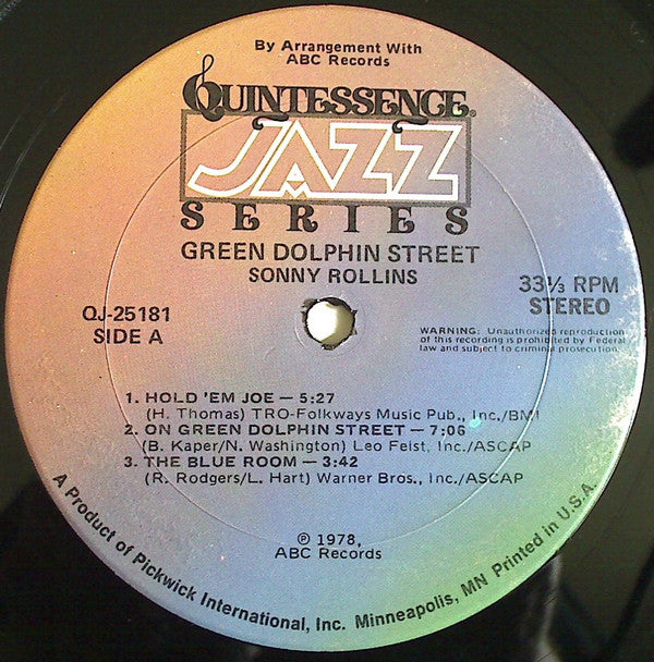 Sonny Rollins : Green Dolphin Street (LP, Comp)