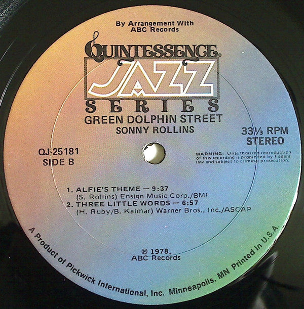 Sonny Rollins : Green Dolphin Street (LP, Comp)