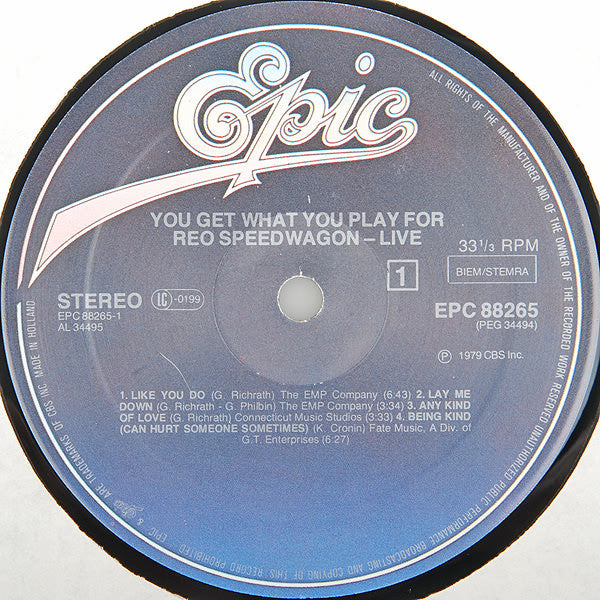 REO Speedwagon : You Get What You Play For (2xLP, Album, Gat)
