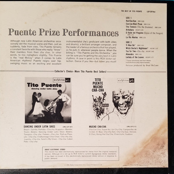 Tito Puente : The Best Of Tito Puente (LP, Comp)