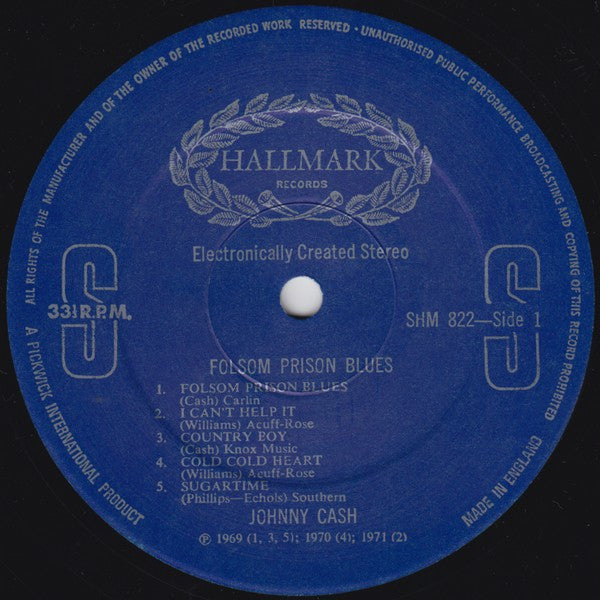 Johnny Cash : Folsom Prison Blues Vol. 1 (LP, Comp, Ele)