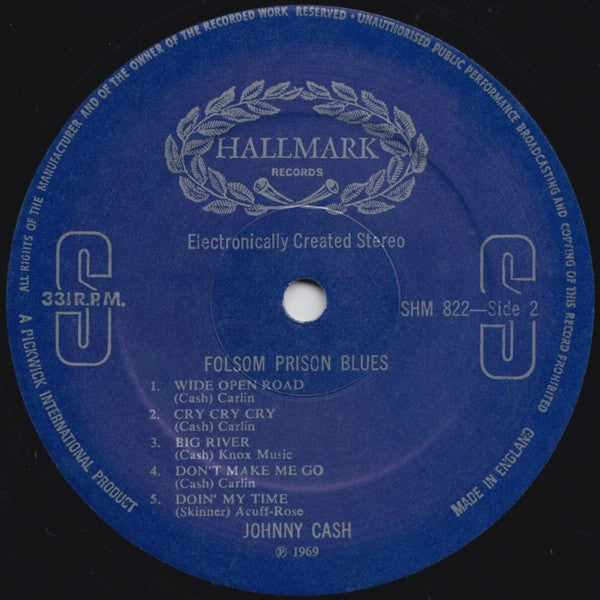 Johnny Cash : Folsom Prison Blues Vol. 1 (LP, Comp, Ele)