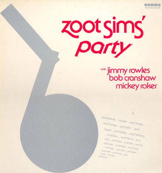 Zoot Sims : Zoot Sims' Party (LP, Album)