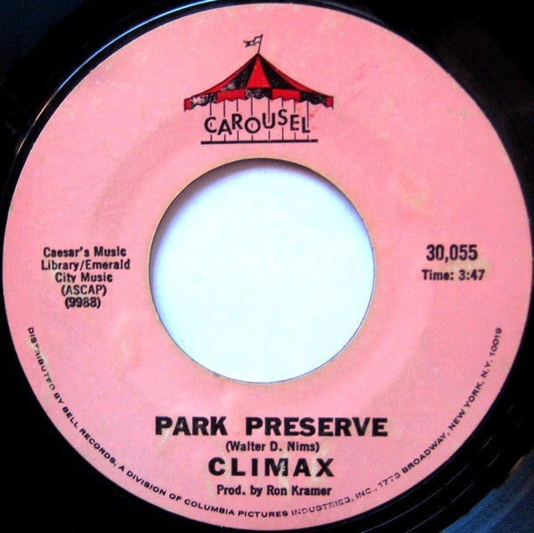 Climax (6) : Precious And Few / Park Preserve (7", Single, Styrene, Mon)