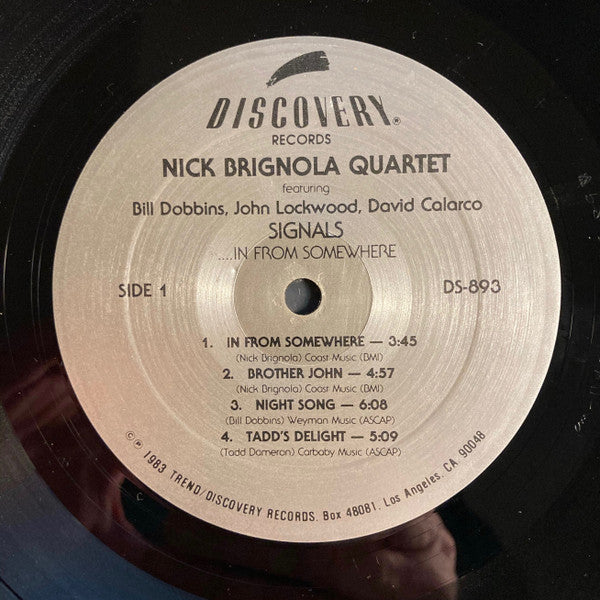 Nick Brignola Quartet : Signals...In From Somewhere (LP, Album)