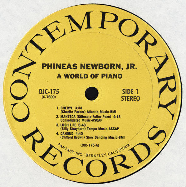 Phineas Newborn Jr. : A World Of Piano! (LP, Album, RE)