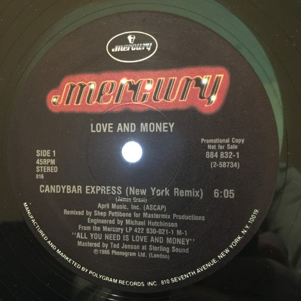 Love And Money : Candybar Express (12", Promo)