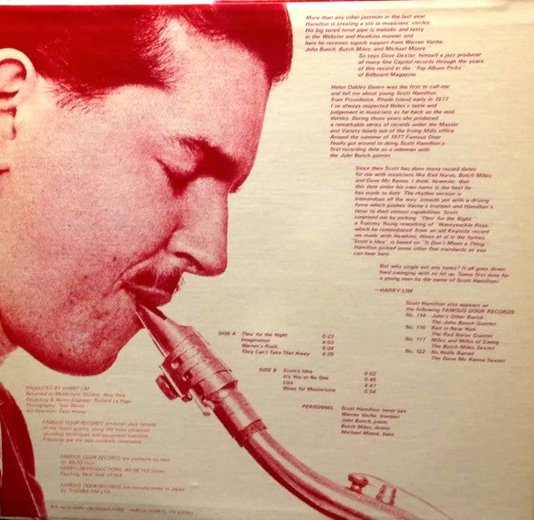 The Scott Hamilton Quintet With Warren Vache* And Butch Miles : Swinging Young Scott (LP, Album)