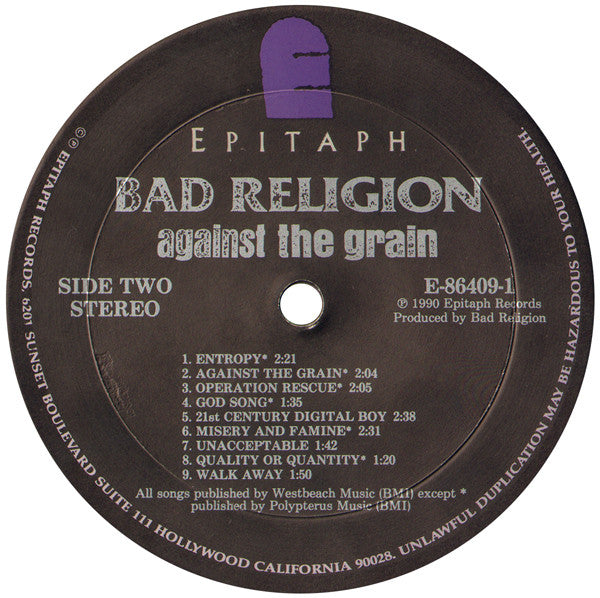Bad Religion : Against The Grain (LP, Album)