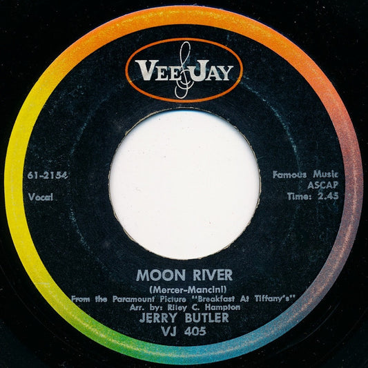 Jerry Butler : Moon River / Aware Of Love (7", Single)
