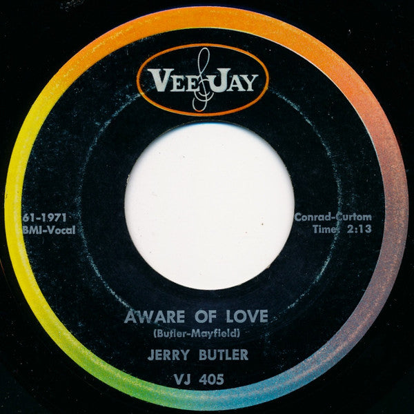 Jerry Butler : Moon River / Aware Of Love (7", Single)