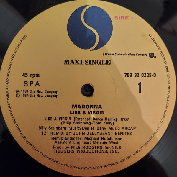 Madonna : Like A Virgin (12", Maxi)