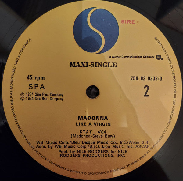 Madonna : Like A Virgin (12", Maxi)