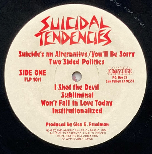 Suicidal Tendencies : Suicidal Tendencies (LP, Album, Club, RE)