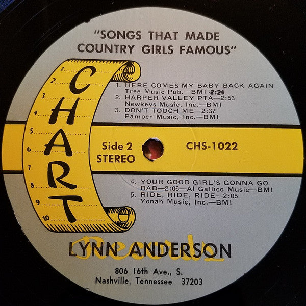 Lynn Anderson : Songs That Made Country Girls Famous (LP, Album)
