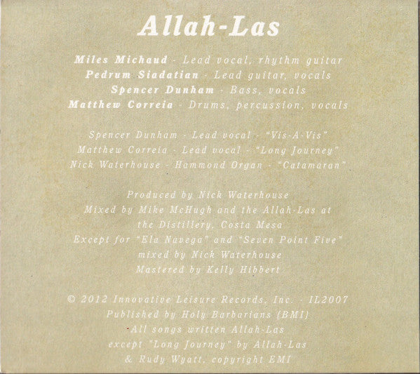 Allah-Las : Allah-Las (CD, Album, Dig)