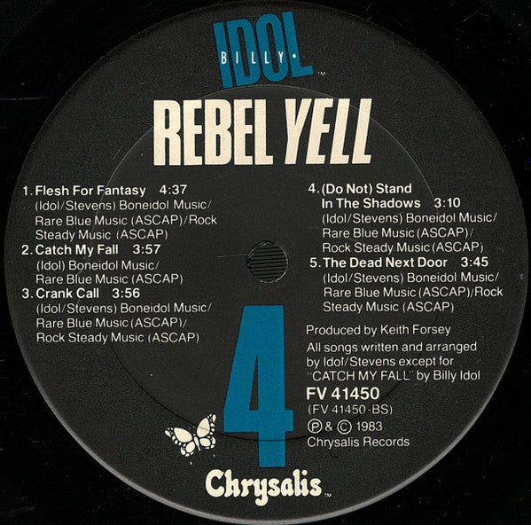 Billy Idol : Rebel Yell (LP, Album, Car)