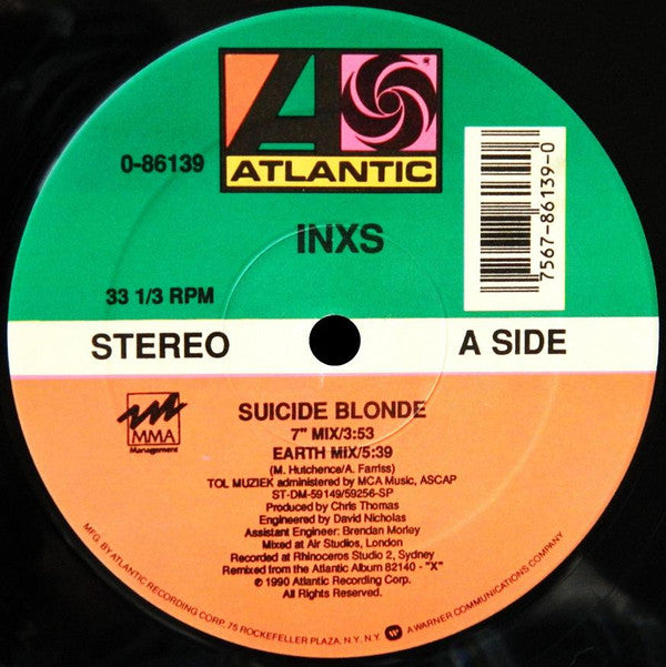 INXS : Suicide Blonde (12", Single)