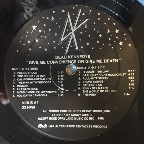 Dead Kennedys : Give Me Convenience Or Give Me Death (LP, Comp, RP + Flexi, 7", RP)