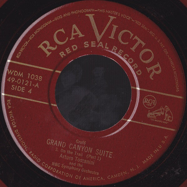 Arturo Toscanini And The NBC Symphony Orchestra / Grofe* : Grand Canyon Suite (4x7", Mono, Red + Box, Album)