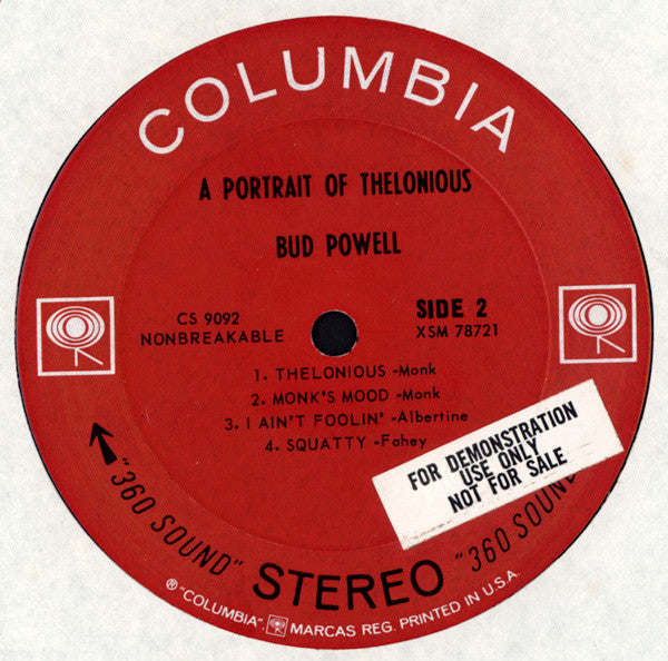 Bud Powell : A Portrait Of Thelonious (LP, Album)