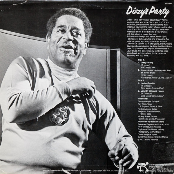The Dizzy Gillespie 6 : Dizzy's Party (LP, Album, Ind)